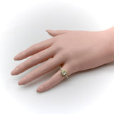 18K Gold Hexagonal Diamond Hand Engraved Ring ring Kirsten's Corner