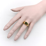 18K Gold Signature Truncated Pear Shaped Tourmaline Ring ring Kirsten's Corner