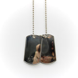 Gucci Sterling Silver Double Dog Tag Necklace Pendant, Charm Kirsten's Corner