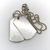 Gucci Sterling Silver Double Dog Tag Necklace Pendant, Charm Kirsten's Corner