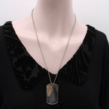 Gucci Sterling Silver Double Dog Tag Necklace Pendant, Charm Kirsten's Corner