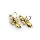 Georgian Iberian 21K Gold Pendeloque Diamond Earrings Earrings Kirsten's Corner