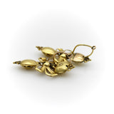 Georgian Iberian 21K Gold Pendeloque Diamond Earrings Earrings Kirsten's Corner