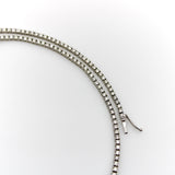 14K White Gold and Diamond 7 Carat Graduated Riviera Necklace Kirsten's Corner