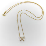 Tiffany & Co. 18K Gold Wrapped Rock Crystal Heart Necklace Necklace Kirsten's Corner