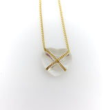 Tiffany & Co. 18K Gold Wrapped Rock Crystal Heart Necklace Necklace Kirsten's Corner