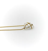 Tiffany & Co. 18K Gold Wrapped Rock Crystal Heart Necklace Necklace Kirsten's Corner