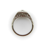 18K White Gold Art Deco Old European Cut Diamond Engagement Ring Kirsten's Corner
