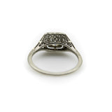 18K White Gold Art Deco Old European Cut Diamond Engagement Ring Kirsten's Corner