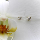 18k Gold 0.90 Carat Old European Cut Diamond Stud Earrings Kirsten's Corner