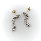 Edwardian Platinum and Old European Cut Diamond Dangle Earrings Kirsten's Corner