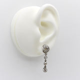 Edwardian Platinum and Old European Cut Diamond Dangle Earrings Kirsten's Corner