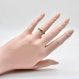 18K Gold Black and Pink Enameled Ring with Diamond Accent ring Kirsten's Corner