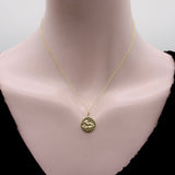 14K Gold Victorian Inspired Signature Running Rabbit Pendant-Charm with Ruby Eye Pendant, Charm Kirsten's Corner Jewelry