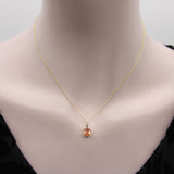 14K Gold Orange Sapphire Pendant Pendant, Charm Kirsten's Corner