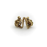 Victorian 14K Gold Diamond and Pearl Flower Dormeuse Earrings Kirsten's Corner