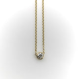 Vintage 14K Gold Old European Cut Diamond Necklace Kirsten's Corner