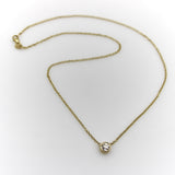 Vintage 14K Gold Old European Cut Diamond Necklace Kirsten's Corner