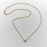 Vintage 14K Gold Old European Cut Diamond Necklace Kirsten's Corner