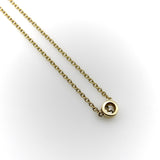 Vintage 14K Gold Old European Cut Diamond Necklace Kirsten's Corner