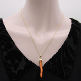 Signature 14K Gold Capped Coral Branch Pendant Pendant Kirsten's Corner