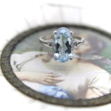 Vintage 18K Gold Amsterdam SAUER Aquamarine Ring ring Kirsten's Corner