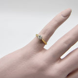 18K Gold & Platinum Vintage Solitaire Diamond Ring Ring Kirsten's Corner Jewelry