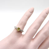 18K Gold Oval Yellow Diamond and Diamond Ring Ring Kirsten's Corner
