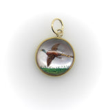 18K Gold Essex Crystal Pheasant Charm Pendant, Charm Kirsten's Corner