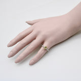 18K Gold Oval Yellow Diamond and Diamond Ring Ring Kirsten's Corner