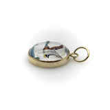 18K Gold Essex Crystal West-Flying Mallard Duck Charm Pendant, Charm Kirsten's Corner