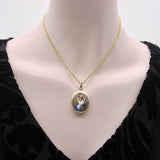 Victorian 18K Gold Hand-Painted Enamel Hand with Rose Locket locket Kirsten's Corner