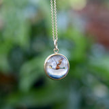 18K Gold Essex Crystal East-Flying Mallard Duck Charm Pendant, Charm Kirsten's Corner