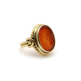 Victorian 18K Gold Carnelian Intaglio of Julius Caesar Ring ring Kirsten's Corner