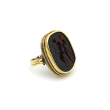 Georgian 18K Gold Hercules and Ompahle Tassie Intaglio Ring jewelry Kirsten's Corner