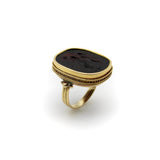 Georgian 18K Gold Hercules and Ompahle Tassie Intaglio Ring jewelry Kirsten's Corner
