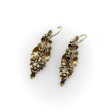 Victorian Spanish 18K Gold and Silver Diamond Earrings Kirsten's Corner