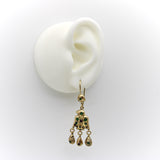 18K Gold Iberian Bird Emerald and Ruby Earrings Kirsten's Corner