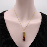 Large Celluloid Figa with 9K Gold Cap and 14K Gold Bail Pendant, Charm Kirsten's Corner