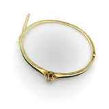 Victorian 14K Gold Black Enamel and Diamond Bracelet Kirsten's Corner