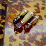 Dark Brown Celluloid Figa with 9K Gold Cap and 14K Gold Bail Pendant, Charm Kirsten's Corner