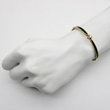 Victorian 14K Gold Black Enamel and Diamond Bracelet Kirsten's Corner