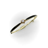 Victorian 14K Gold Black Enamel and Diamond Bracelet Kirsten's Corner