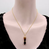 Dark Brown Celluloid Figa with 9K Gold Cap and 14K Gold Bail Pendant, Charm Kirsten's Corner