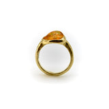18K Gold Hand Carved Fire Oral Feu Ring by Tony Malmed ring Kirsten's Corner