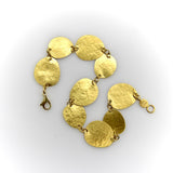24K Gold Gurhan Lush Collection Hand-Hammered Disc Bracelet Gurhan