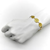 24K Gold Gurhan Lush Collection Hand-Hammered Disc Bracelet Gurhan
