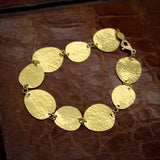 24K Gold Gurhan Lush Collection Hand-Hammered Disc Bracelet Gurhan