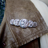 Victorian Shiebler Sterling Silver Etruscan/Homeric Medallion Pin Kirsten's Corner