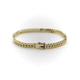 Vintage 14K Gold Herringbone Link Diamond Bracelet Bracelet Kirsten's Corner